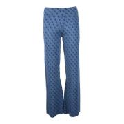 Elegante Viscose Blend Spandex Broek Guess , Blue , Dames