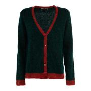 V-hals Cardigan voor Vrouwen Sun68 , Green , Dames