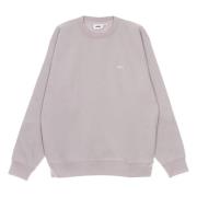 Paarse Crew Neck Fleece Sweatshirt Obey , Purple , Heren