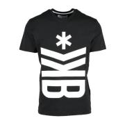 Witte T-shirt voor mannen Bikkembergs , Black , Heren