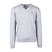 Stijlvolle V-hals gebreide kleding voor mannen North Sails , Gray , He...