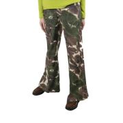 Camou Flower Broek Aw24 Maliparmi , Green , Dames