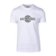 Stijlvolle Katoenen T-Shirt Collectie Bikkembergs , White , Heren