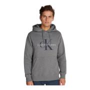 Katoenen hoodie met logo Calvin Klein , Gray , Heren