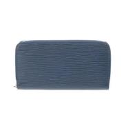 Pre-owned Leather wallets Louis Vuitton Vintage , Blue , Dames