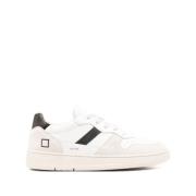 Witte Leren Veterschoenen Platte D.a.t.e. , White , Heren