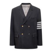 Moderne Ongestructureerde Blazer voor Mannen Thom Browne , Blue , Here...