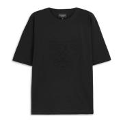 Zwart Logo In reliëf T-shirts en Polos Emporio Armani , Black , Dames