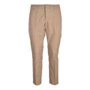 Katoen Elastaan Broek Dondup , Beige , Heren