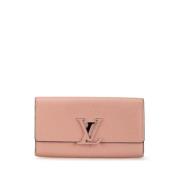 Pre-owned Leather wallets Louis Vuitton Vintage , Pink , Dames