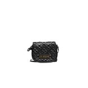 Stijlvolle Crossbody Tas met Logodetails Love Moschino , Black , Dames