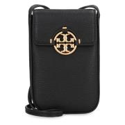 Korrelig Leren Smartphone Hoesje met Schouderband Tory Burch , Black ,...