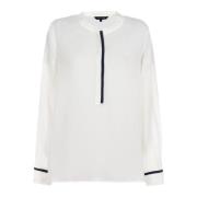 Elegante Blouse met Lange Mouwen Tommy Hilfiger , White , Dames