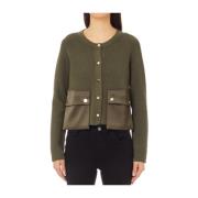 Groene Cardigan Sweater Elegant Veelzijdig Liu Jo , Green , Dames