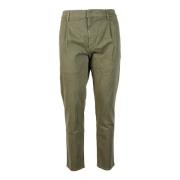 Katoen Elastaan Broek Dondup , Green , Heren