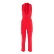 Mouwloze Lange Jumpsuit Jurk Patrizia Pepe , Red , Dames