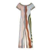 Kleurrijke jumpsuit met V-hals Circus Hotel , Multicolor , Dames