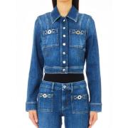 Denim Cropped Jack Liu Jo , Blue , Dames