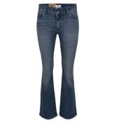 Flare jeans in vuilblauw denim DNM Pure , Blue , Dames