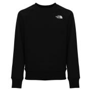 Zwarte Katoenen Sweater Raglan Lange Mouw The North Face , Black , Her...