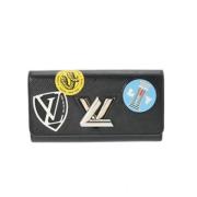 Pre-owned Leather wallets Louis Vuitton Vintage , Black , Dames