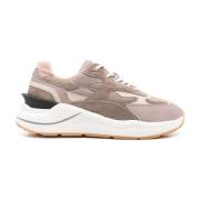 Casual platte schoenen met suède details D.a.t.e. , Beige , Dames