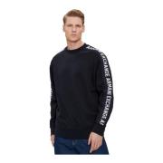 Logo Mouw Sweatshirt - Blauw Armani Exchange , Blue , Heren