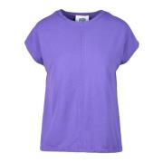 Katoen Elastaan T-shirt Alpha Studio , Purple , Dames