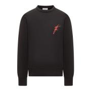 Klassieke Crew Neck Sweatshirt Salvatore Ferragamo , Black , Heren