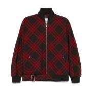 Rood Vintage Check Zip-Up Shirt Burberry , Red , Dames