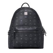 Stark rugzak in Visetos met zijstuds MCM , Black , Dames