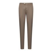 Beige Katoenen Italiaanse-Pasvorm Broek Brunello Cucinelli , Beige , H...