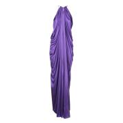 Elegante Halter Viscose Maxi Jurk Tom Ford , Purple , Dames