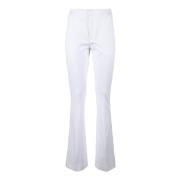 Elegante Stretchy Viscose Blend Broek Dondup , White , Dames