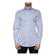 Lichtblauw Slim Fit Overhemd Dolce & Gabbana , Blue , Heren