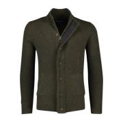 Olijfgroene Wollen Cardigan Barbour , Green , Heren