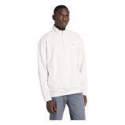 Atletiek Fleece Half Zip Hoodie New Balance , White , Heren