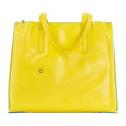 Dames tas met iPad vak Piquadro , Yellow , Dames