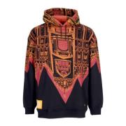 Milano Oversize Hoodie Zwart/Oranje Dolly Noire , Multicolor , Heren