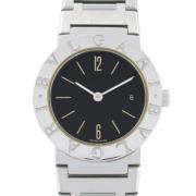 Pre-owned Stainless Steel watches Bvlgari Vintage , Black , Dames