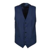 Elegante Vest met Polyester Mix Alessandro Dell'Acqua , Blue , Heren