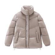 Winter Pufferjas met Street Style Woolrich , Gray , Dames