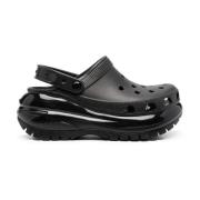 Zwarte Geperforeerde Slingback Sandalen Crocs , Black , Dames