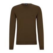 Groene Crew Neck Sweater Hugo Boss , Green , Heren