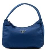 Pre-owned Nylon shoulder-bags Prada Vintage , Blue , Dames