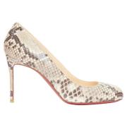 Pre-owned Leather heels Christian Louboutin Pre-owned , Beige , Dames