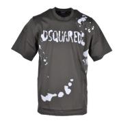 Katoenen T-shirt Dsquared2 , Green , Heren