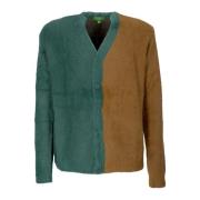 Zachte Bruine Cardigan Sweater Knoopsluiting HUF , Multicolor , Heren