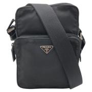 Pre-owned Canvas shoulder-bags Prada Vintage , Black , Dames