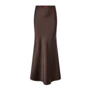 Elegante Zeemeermin Rok in Chocolade Cras , Brown , Dames